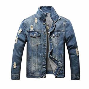 Allover สไตล์ด้อยสไตล์อเมริกันกรดล้างแจ็คเก็ตยีนส์กางเกงยีนส์, streetwear แจ็คเก็ตยีนส์ขายร้อนซักผ้าแจ็คเก็ตเครื่องบินทิ้งระเบิด - Product Image 1