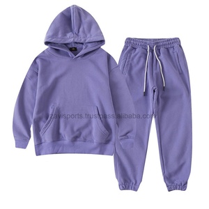 Conjunto Deportivo Informal para Niños, Sudadera con Capucha y Bolsillo Delantero de Felpa Suave al Tacto y Pantalones Deportivos para Gimnasio, Entrenamiento, Deportes, Ropa Deportiva Informal - Product Image 1