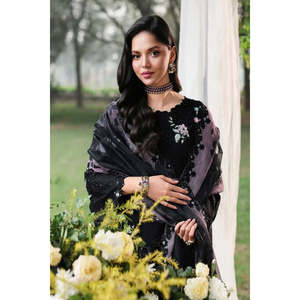 Midnight Bloom Sardinia TALES of PETALS Luxury Lawn TC-1577-Style d'été formel - Product Image 2