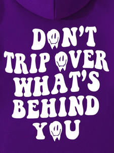 Sweat-shirts à capuche vintage à manches longues pour hommes, personnalisés avec un imprimé de lettres et un cordon de serrage - Product Image 2