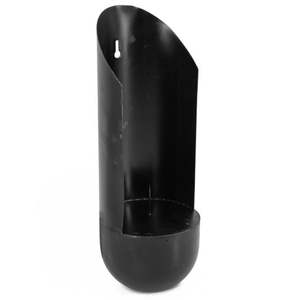 Minimalist Nordic Style <b>Black</b> Wall Sconce Metal <b>Pillar</b> <b>Candle</b> Holder Shield Design Wall Hanging Candelabra for Hotel Restaurant - Product Image 3