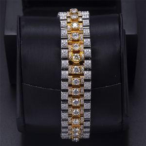 Montre mécanique de luxe certifiée exquise, bijoux en perles noires, bracelet fait main personnalisé, cadran en verre moissanite VVS glacé, 10m d'eau - Product Image 2