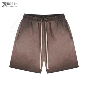 Shorts d'entraînement respirants à taille élastique en tissu tricoté en toile de haute qualité, couleur unie personnalisée, vêtements pour hommes, shorts d'été pour hommes - Product Image 2