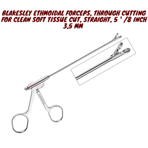 คีมผ่าตัดแบบตรง BLAKESLEY สำหรับผ่าตัดกระดูกอ่อนจมูก ขนาด 3.5 มม. ใช้ด้วยมือ สำหรับการผ่าตัดจุลศัลยกรรมหู คอ จมูก ทำจากสแตนเลส คีมผ่าตัดความแม่นยำสูง - Product Image 1