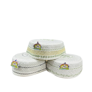 Gorra de oración musulmana blanca para hombre, diseño personalizado, bordado, logotipo personalizado, banda para el sudor de algodón, ropa informal deportiva para adultos, primavera e invierno - Product Image 1