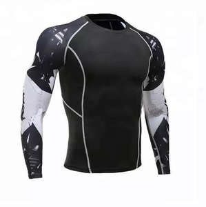Manches longues Compression à séchage rapide pour hommes BJJ Rush Guard Workout Sports Gym Fighting Wear Rashguard - Product Image 2