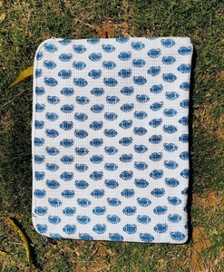Funda para portátil de algodón acolchado hecha a mano, estampado de bloque de negocios blanco, ecológico, duradero, elegante, para oficina, diario, moderno, Vintage, Simple - Product Image 3