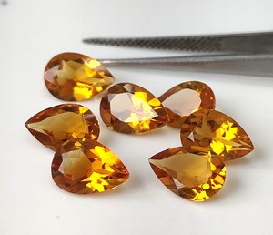 Citrino natural 3x5mm-8x12mm corte de pera facetado de alta calidad hecho a mano piedras preciosas sueltas para la fabricación de joyas - Product Image 3