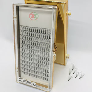 Pestañas de visón naturales de primera calidad hechas en Vietnam al mejor precio 3D 4D 5D cajas ventiladores prefabricados al por mayor CC Curl - Product Image 1