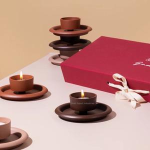 Popular Metal Tealight Candle Holder With Round Plate Multi Color Matt Finished for Home Living Room Tabletop Decor - Product Image 2