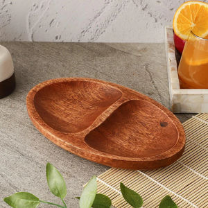 Superior Quality Wooden <b>Dessert</b> and Food Platters Customized Shape Large Size with Meena Work Ideal for Elegant Dining - Product Image 4