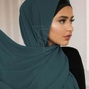 Hijab informal transpirable completamente cubierto estilo árabe de Dubái para mujer, accesorio de ropa musulmana tradicional de moda, novedad - Product Image 5
