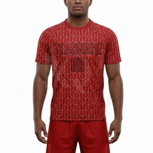 Maillot d'équipe personnalisé imprimé par transfert thermique, tissu léger, manches courtes, grandes tailles, pour l'entraînement, les matchs, utilisation sportive professionnelle - Product Image 3