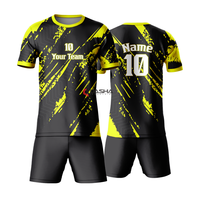 Ensemble de vêtements de sport de football en polyester à séchage rapide, sublimation, maillot de football personnalisé pour hommes, kit respirant