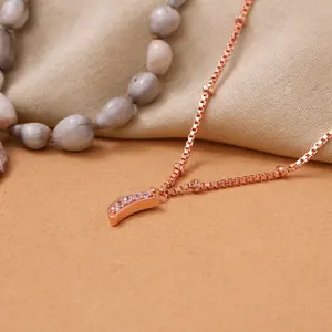 Tobillera de Oro Rosa de 18k con Circonita Cúbica para Mujer - Joyería de Acero Inoxidable - Product Image 3