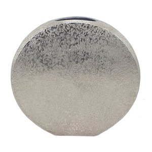 Vase à fleurs rond en fer poli argent de la meilleure qualité avec un design élégant fait à la main décor de jardin à long terme prix de quantité en vrac - Product Image 1