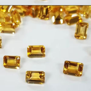 ควอตซ์สีเหลืองมะนาวธรรมชาติ7x9มม. พลอยแปดเหลี่ยมทอง7x9มม. พลอยเจียระไนขนาด7x9มม. - Product Image 5