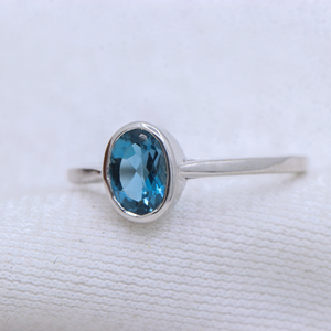 New Arrival London Blue Topaz Gemstone 925 <b>Solid</b> Sterling <b>Silver</b> Handmade Rings Jewelry for Wholesale - Product Image 1