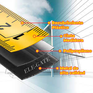 Misuratore a nastro magnetico bifacciale da 8M con lama in acciaio inossidabile e gancio True Zero, sistema di misurazione metrico e imperiale - Product Image 2