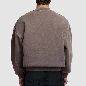 Poids lourd 100% coton hiver brodé sérigraphié conception sweats personnalisé lavé à l'acide Vintage hommes sweats basiques - Product Image 5