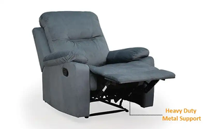 ที่นั่งเดี่ยวแบบปรับเอนได้ผ้า Vista สีเทา - Product Image 3