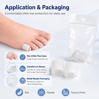 Manchons de protection et coussinets pour orteils, fabriqués en usine OEM, pour la correction des hallux valgus, des doigts en marteau, des callosités, des cors et des ampoules