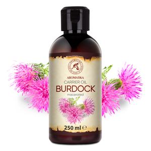 Huile de Cheveux de Bardane 250ml Aromatika 100% Pure et Naturelle, Extrait de Racine pour la Perte de Cheveux, l'Alopécie, les Pellicules et les Masques de Massage du Cuir Chevelu - Product Image 1