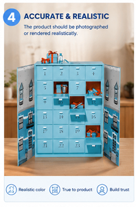 Custom Blue 24 Days Advent <b>Calendar</b> Box with Drawers Rigid Cardboard Christmas Blind Box Mystery Gift Packaging Wholesale - Product Image 6