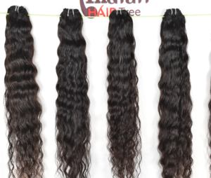 ผมต่อแบบ Remy จากอินเดียบริสุทธิ์ยังไม่ผ่านกระบวนการผม100% หนังกำพร้าแบบหลวมและมัดผมตรงสไตล์เป็นลอนลึก - Product Image 4