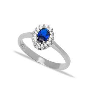 Anillos minimalistas de piedra de zafiro, joyería de plata de ley 925 turca delicada, venta al por mayor - Product Image 5