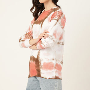 Nouveauté : Sweat-shirts à col rond pour femmes, hiver, couleur personnalisée et logo imprimé sur le devant, haute qualité, service OEM - Product Image 3