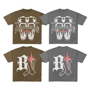 100% haute qualité à la mode élégant gris couleur soleil fané personnalisé propre Logo conception imprimé coton col rond t-shirts pour hommes - Product Image 1