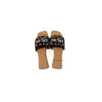 Geborduurde 2026 Valentijnsdag Slippers Handgemaakt Open Teen Dames Hoge Kwaliteit Ecologisch Comfortabel Ademend Echt Lederen Buitenzool