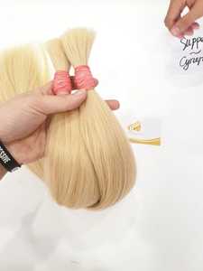 Mejor venta 100% Precio de fábrica Cabello humano crudo Cabello Remy de alta calidad Rubio #60 Envío gratis para pedidos superiores a 100kg - Product Image 4