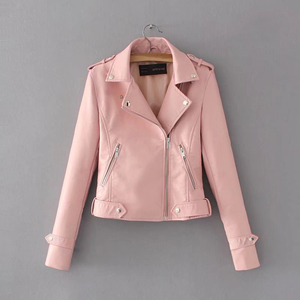 Chaqueta de Motociclista de Piel Sintética para Mujer, Nueva Llegada 2025, Alta Calidad, Talla Grande, Corta, con Característica Transpirable - Product Image 4