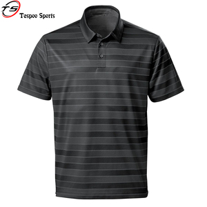 Rayas personalizadas de alta calidad para hombres para polos en línea Tela de punto de 2 tonos con patrón sólido para sublimación - Product Image 3