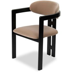Modern Solid Wood Dining Armchair Upholstered Seat and Back Dining <b>Chair</b> for Home Hotel <b>Restaurant</b> - Product Image 1