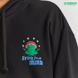 Vente en gros Sweat-shirt à capuche sérigraphié Vintage broderie à la machine 3D mousse bouffée impression pulls à capuche - Product Image 5