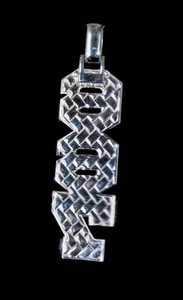 Pendentif personnalisé en argent sterling 925 avec lettre, diamant Moissanite VVS, style hip-hop, pour homme et femme, bijoux de luxe - Product Image 5