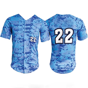 Jersey de béisbol y sóftbol de poliéster personalizado unisex transpirable al por mayor puro sublimado en blanco Jersey de talla grande conjuntos de ropa deportiva - Product Image 5