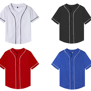 Ventes en gros de maillots de baseball respirants de haute qualité, uniformes vierges, personnalisables, t-shirts de baseball unisexes pour enfants - Product Image 1