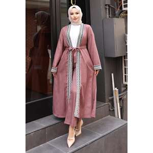 Ensemble Kimono Ethnique Décontracté 87810 100% Coton 2 Pièces Haut Long et Kimono Longueur Midi Tailles XS et XXS Disponibles Motif Rose - Product Image 3