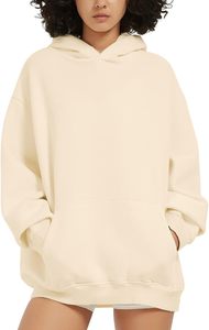 Sweats à capuche pour hommes sweat à capuche unisexe surdimensionné lavé à l'acide polaire lourd vintage 100% beige coton sweat hommes femmes Streetwear - Product Image 4