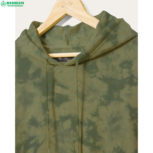 Sudaderas térmicas de peso pesado de 350g para hombre Logotipo personalizado 100% Sudaderas con capucha de lana de algodón Tie Die Logo bordado Essentials de invierno - Product Image 3