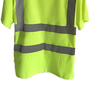 Hombres Hi Vis Amarillo Camisas de manga corta Ropa DE TRABAJO reflectante Camisa DE SEGURIDAD Tira Construcción DE SEGURIDAD Camiseta de alta visibilidad - Product Image 6