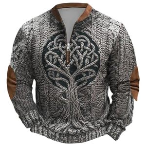 <b>Men</b> Zipper Tops with <b>Hooded</b> Sports <b>Cardigan</b> Casual Regular Fit Solid Knitted Polyester/Cotton Winter Hoodie - Product Image 1