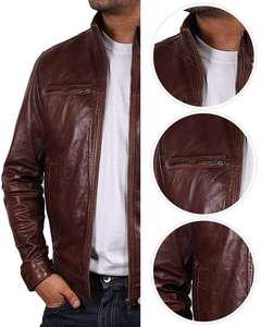 Nouvelle veste en cuir PU moderne pour hommes-Design de moto élégant avec fermeture à glissière et poches-veste en cuir pour hommes veste pour hommes - Product Image 4