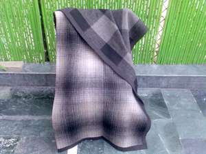 Quality Vintage <b>Tartan</b> Woven <b>Throw</b> Blanket 100% Polyester Solid Pattern Machine Recycled Cotton Twin Size - Product Image 2