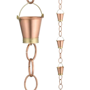 Capa de polvo negro, campana de mariposa, cadena de lluvia, fabricante y exportador, cadena de lluvia de acero inoxidable de cobre personalizada, canalón - Product Image 2