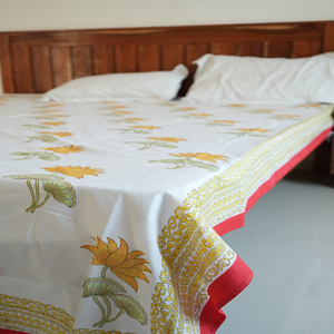 Parure de lit moderne 3 pièces en coton 100 % doux au toucher, motif floral et feuilles, 400 fils, finition lisse, literie confortable - Product Image 2